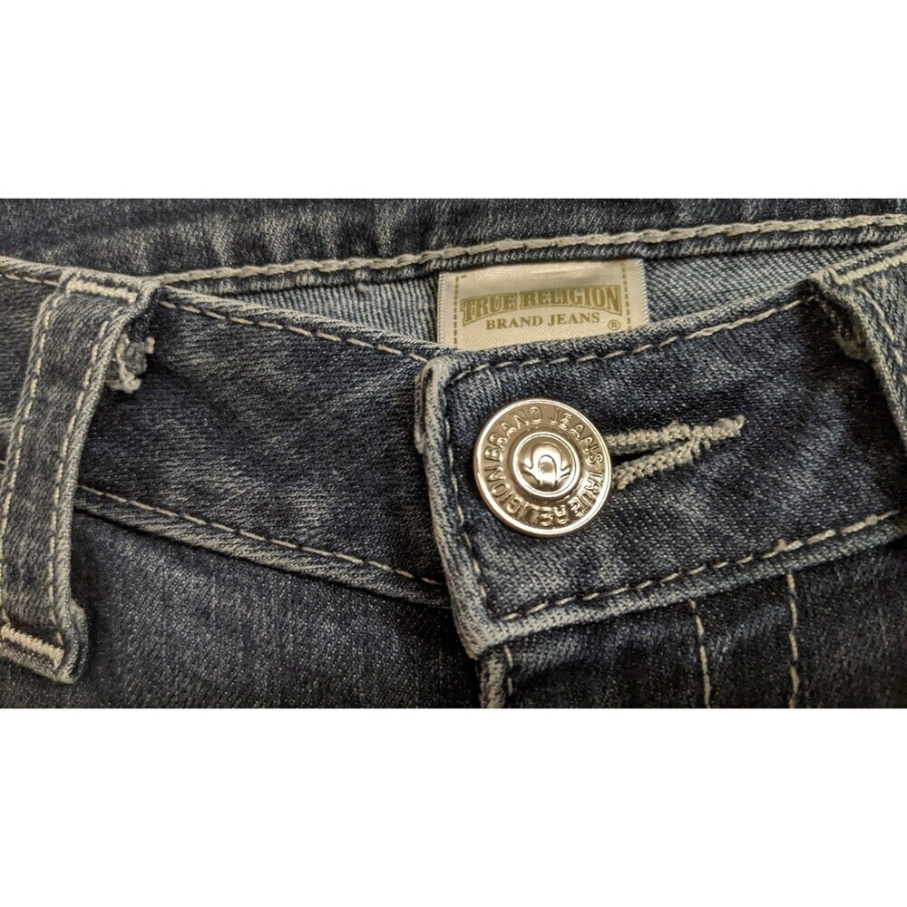 Women's TRUE RELIGON Skinny Low Rise Cotton Stretch Blue Jeans 31 X 33 - Picture 6 of 13